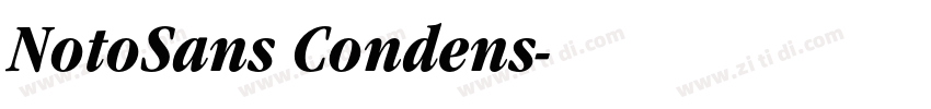 NotoSans Condens字体转换